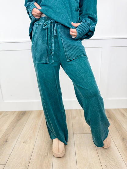 Cozy Day Approved High-Rise Cotton Wide Leg Avery Mae Bottoms - 2 colors!