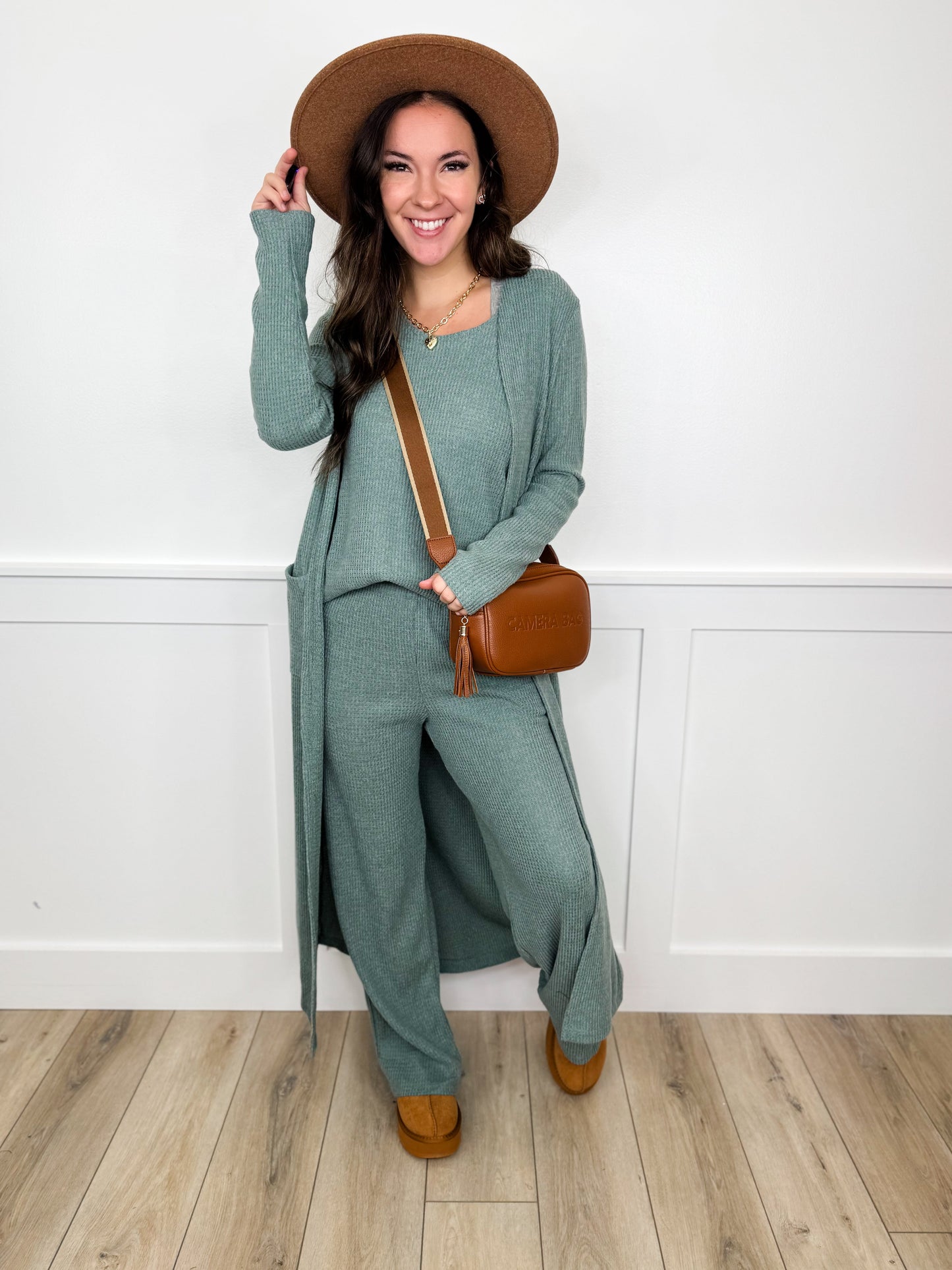 Dear Scarlett Just Trust Me High-Rise Knit Wide Leg Lounge Set - 8 colors!