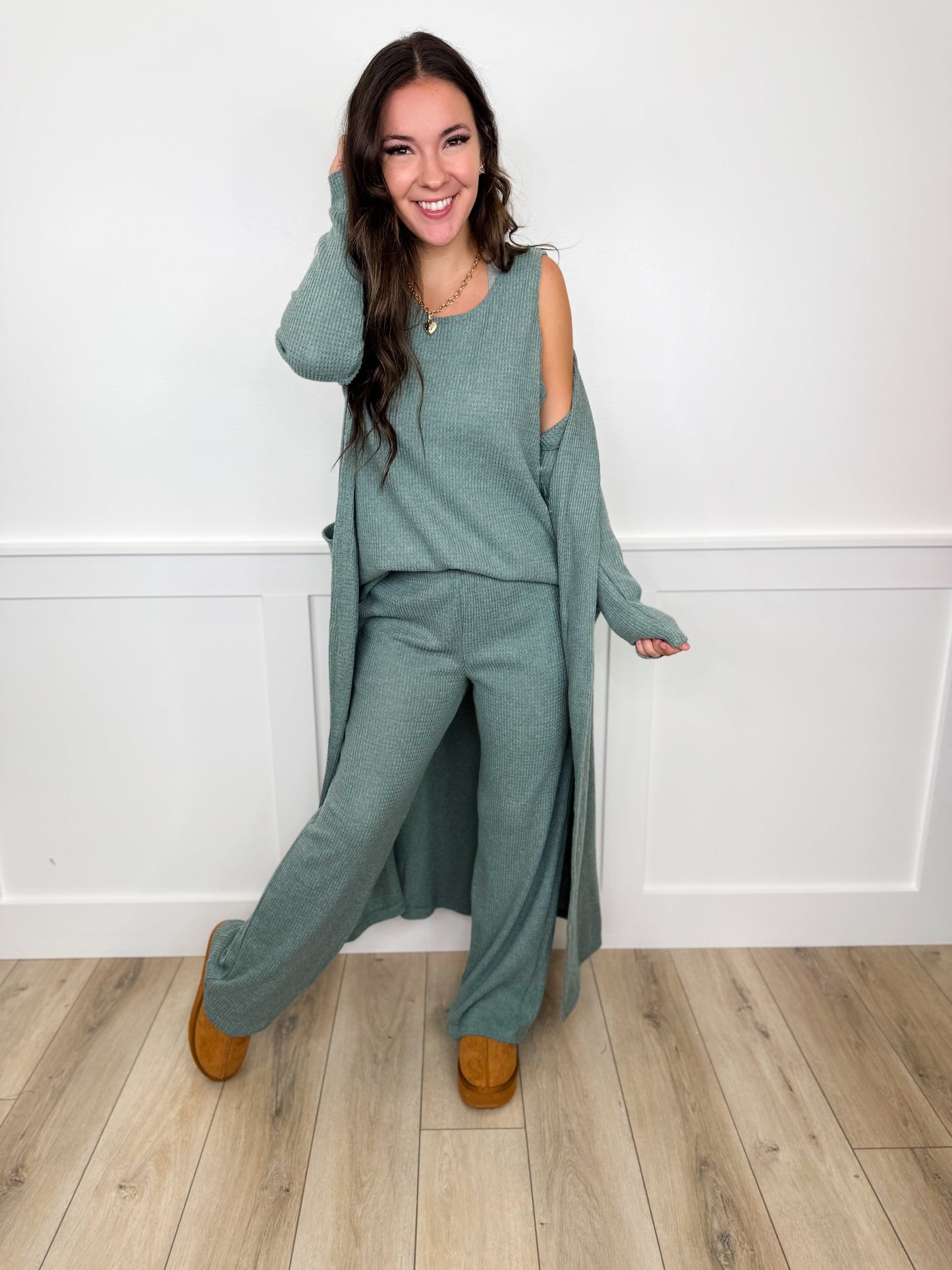 Dear Scarlett Just Trust Me High-Rise Knit Wide Leg Lounge Set - 8 colors!