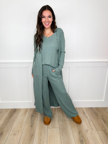Dear Scarlett Just Trust Me High-Rise Knit Wide Leg Lounge Set - 8 colors!