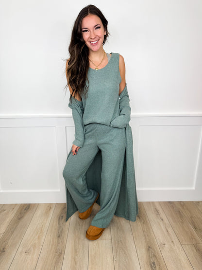 Dear Scarlett Just Trust Me High-Rise Knit Wide Leg Lounge Set - 8 colors!