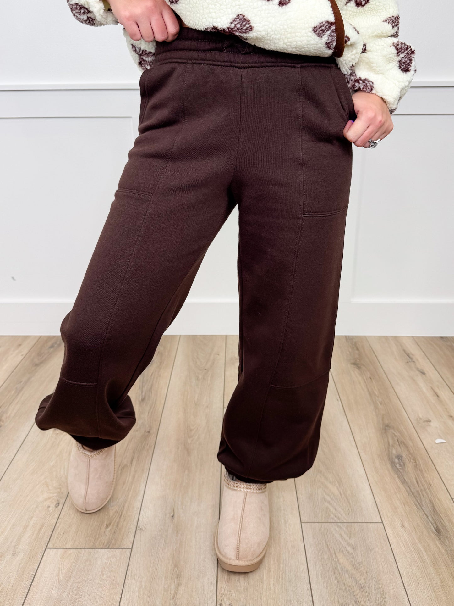 Staying Optimistic High-Rise Cotton Blend Avery Mae Joggers - 2 colors!