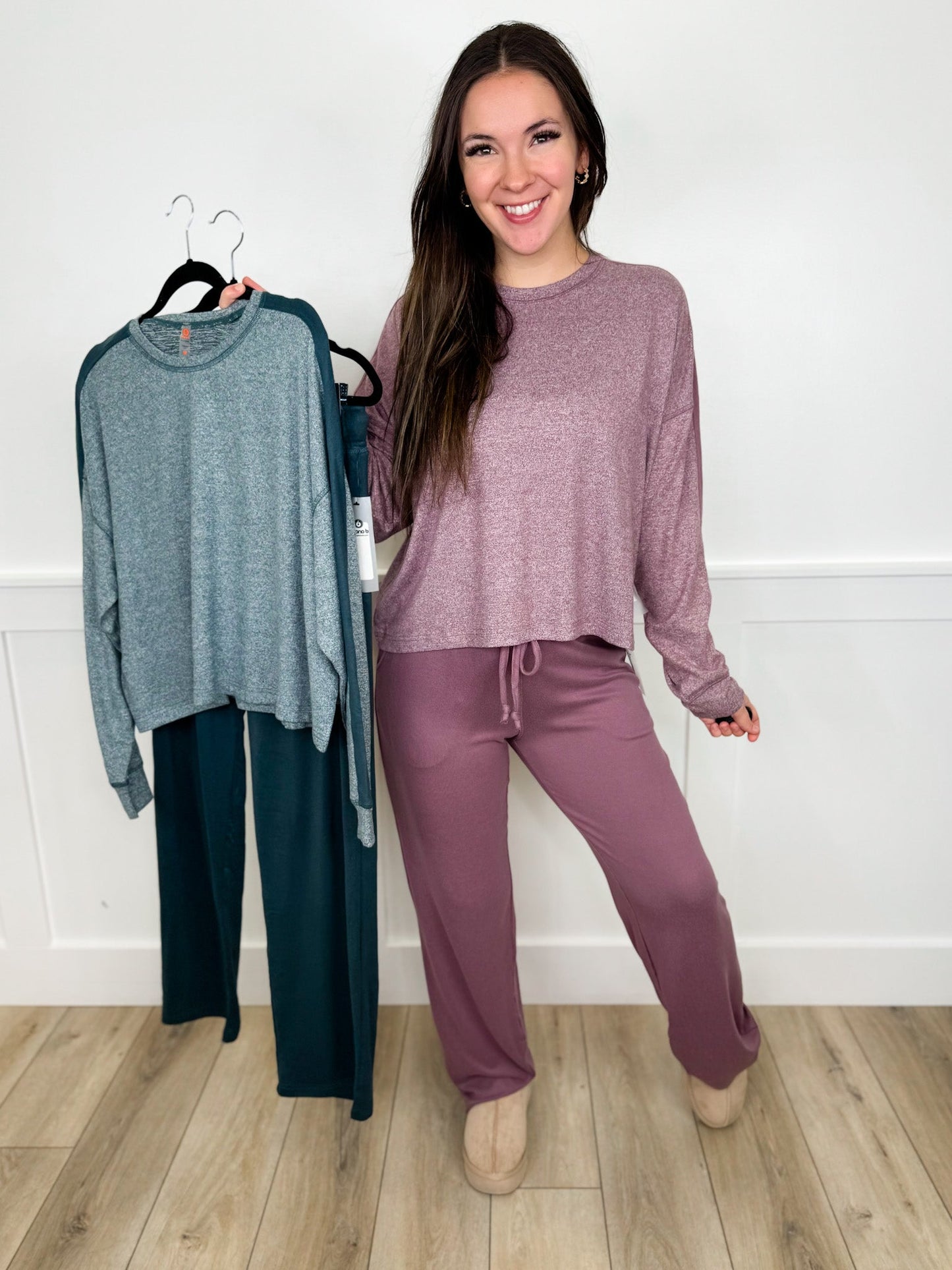 Mono B Take Your Time High-Rise Knit Lounge Set - 2 colors!