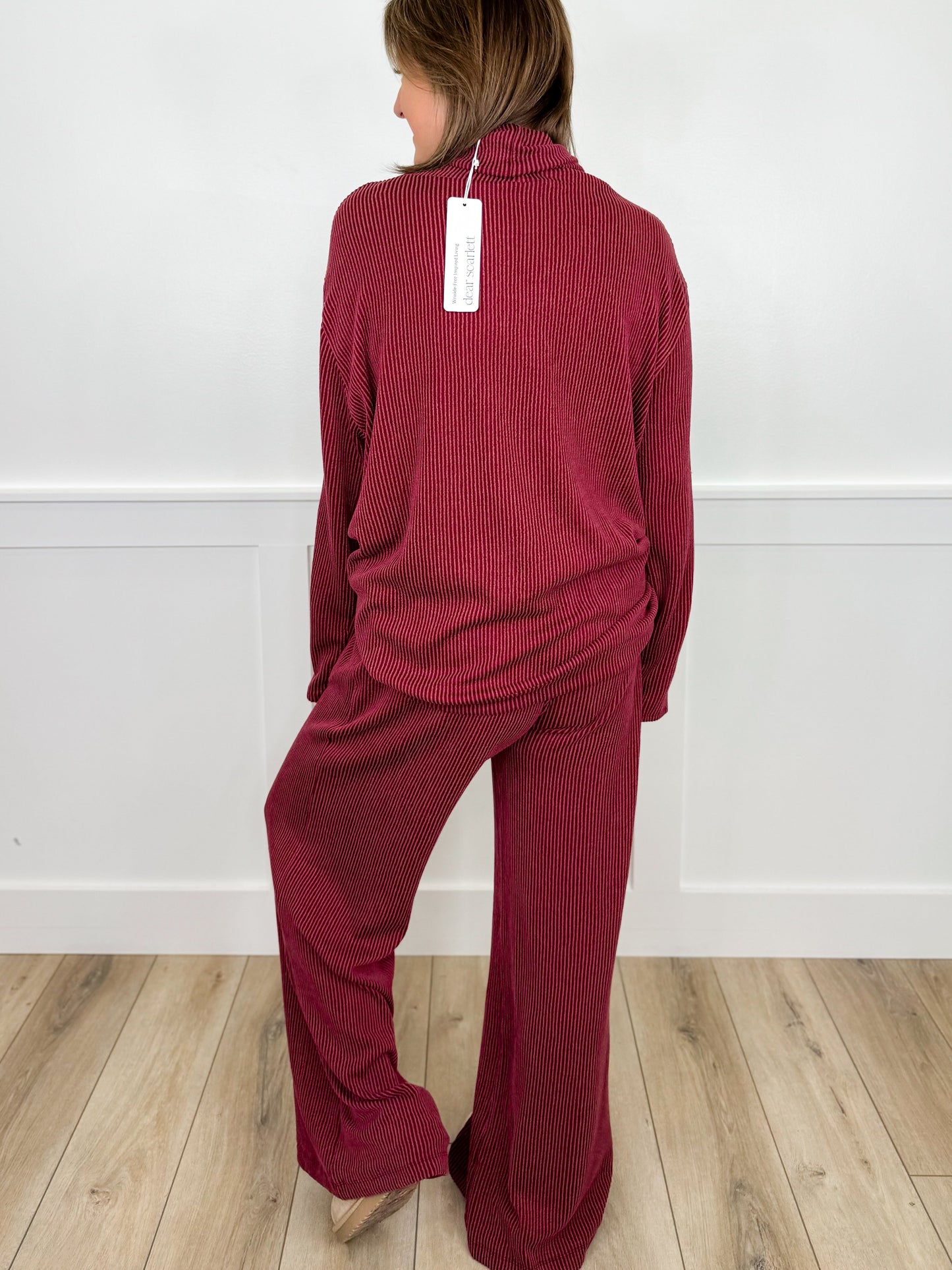 Dear Scarlett Soft Moments High-Rise Ribbed Wide Leg Set - 6 colors!