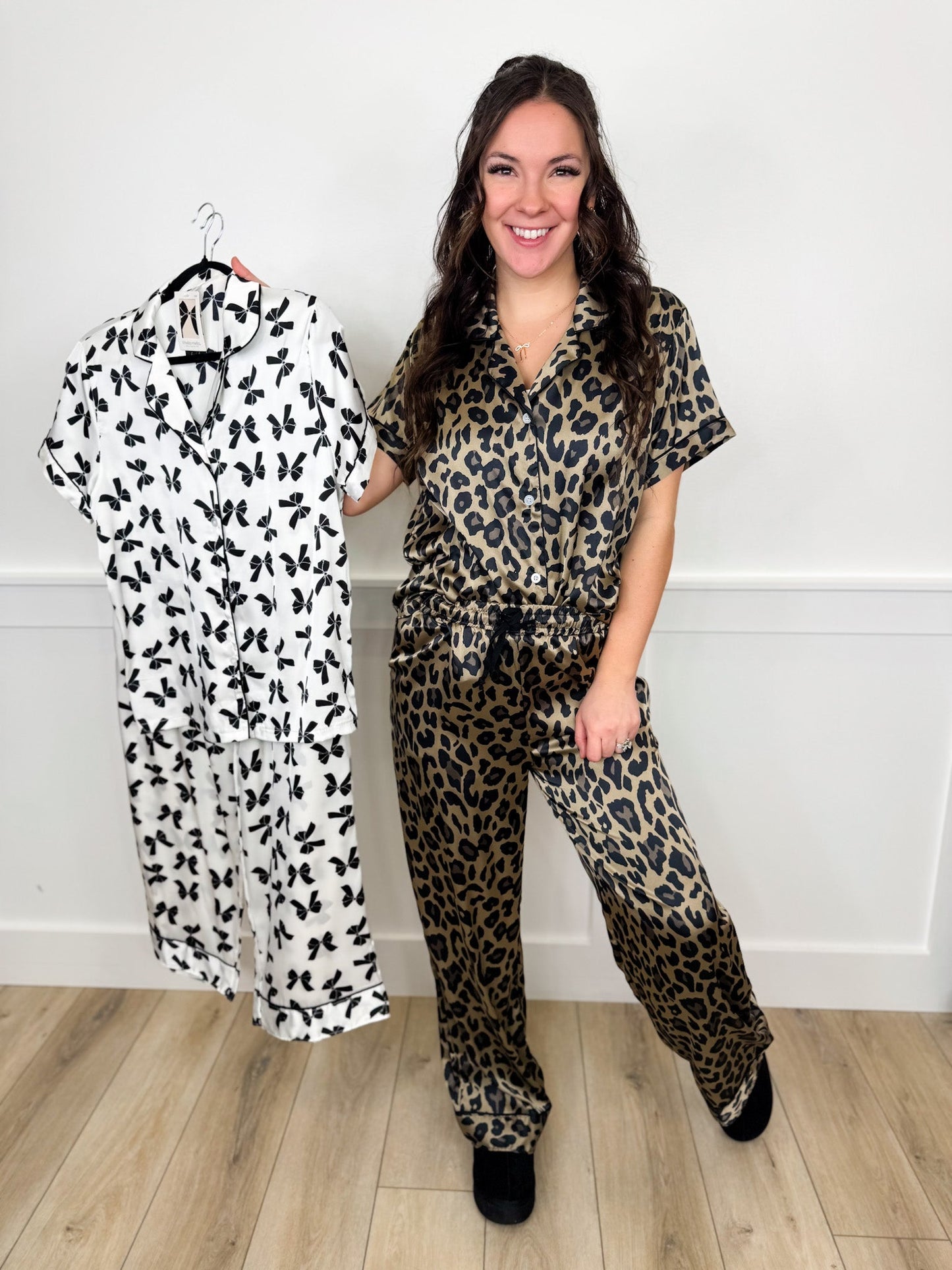 Bedtime Glam Satin High-Rise Avery Mae PJ Set - 2 options!
