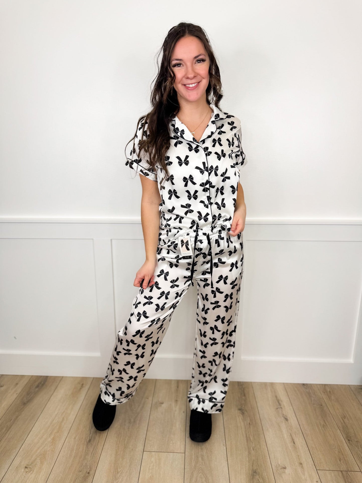 Bedtime Glam Satin High-Rise Avery Mae PJ Set - 2 options!