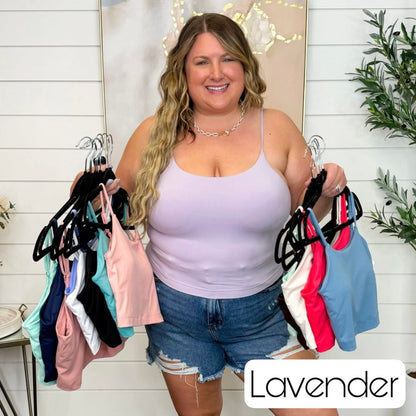 One Basic What a Feeling Avery Mae Padded Cropped Tank Top - 11 colors!