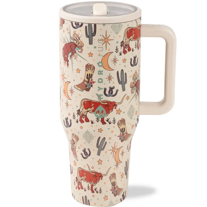 Insulated Travel Tumbler with Handle & Straw Lid