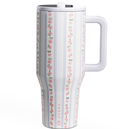 Insulated Travel Tumbler with Handle & Straw Lid