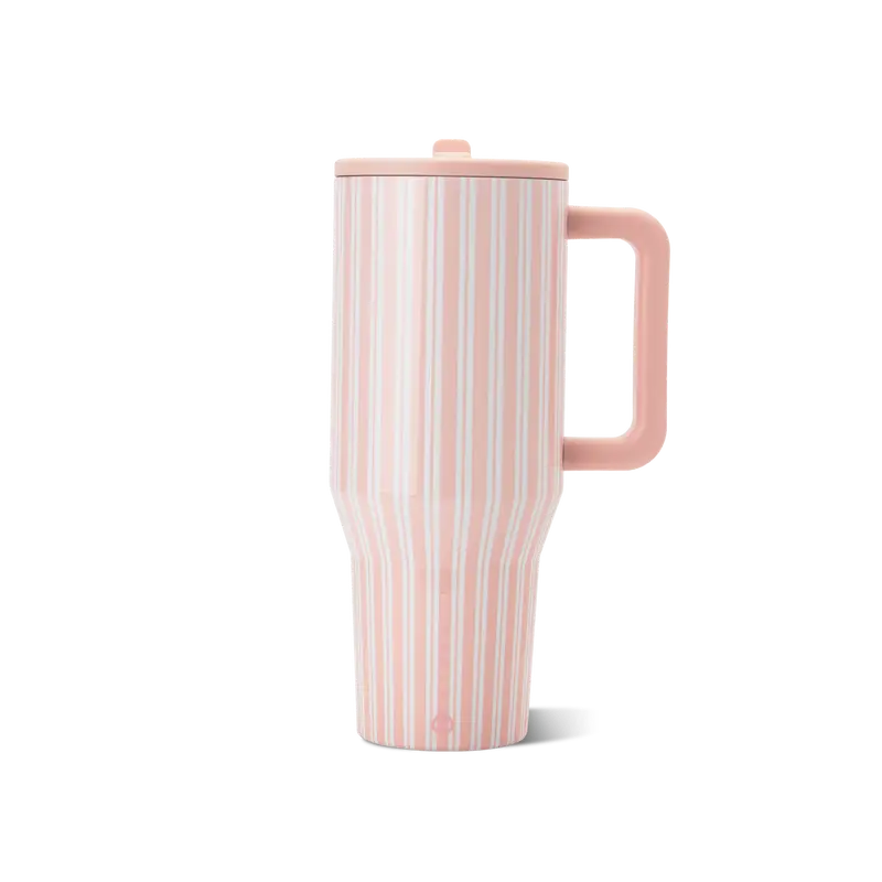 Insulated Travel Tumbler with Handle & Straw Lid
