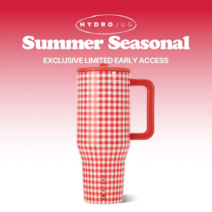 Insulated Travel Tumbler with Handle & Straw Lid