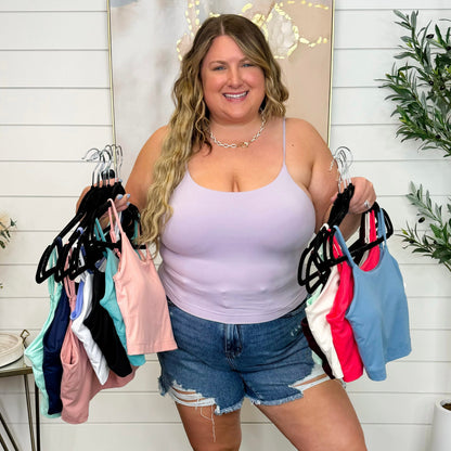 One Basic What a Feeling Avery Mae Padded Cropped Tank Top - 11 colors!